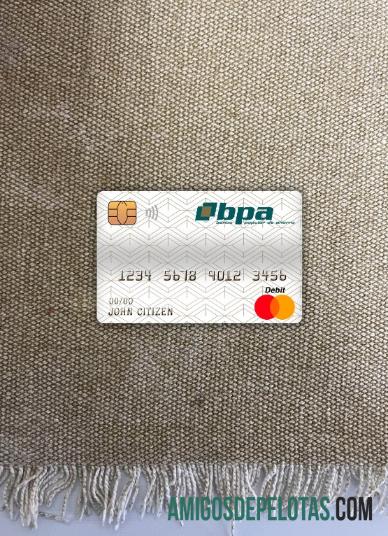 Cuba Banco Popular De Ahorro (bpa) Bank Master Debit Card Photolook Front amostra